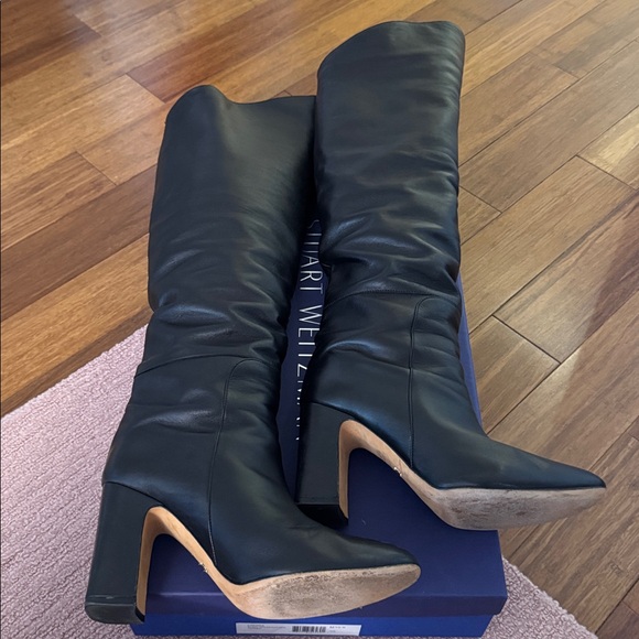 Stuart Weitzman Lucinda Leather Boots - Picture 9 of 11